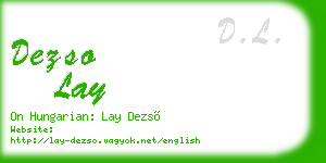 dezso lay business card