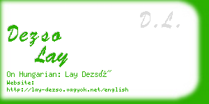 dezso lay business card